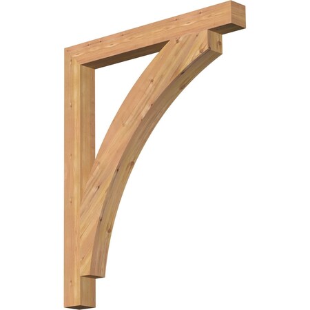 Ekena Millwork Thorton Block Smooth Bracket, Western Red Cedar, 3 1/2"W x 34"D x 42"H BKT04X34X42THR05SWR